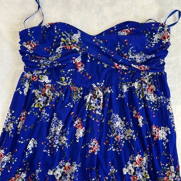 Torrid Blue Ruched Bustier Camisole - Picture 1 of 12